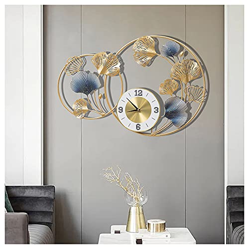 Horloge murale silencieuse en métal avec mécanisme quartz sans tic-tac