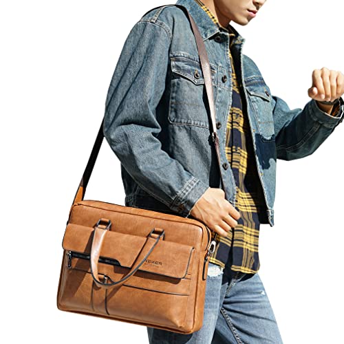 Hebetag Small Leather Sling Shoulder Bag Messenger Pack for Men Women Outdoor Travel Business3
