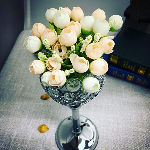 Manchda 2 Pack Silver Crystal Bowl Candle Holder For Dining Room Flange Decorative Centerpieces Modern House Decor For Anniversary Celebration(11.8" + 13.8") #TOP3