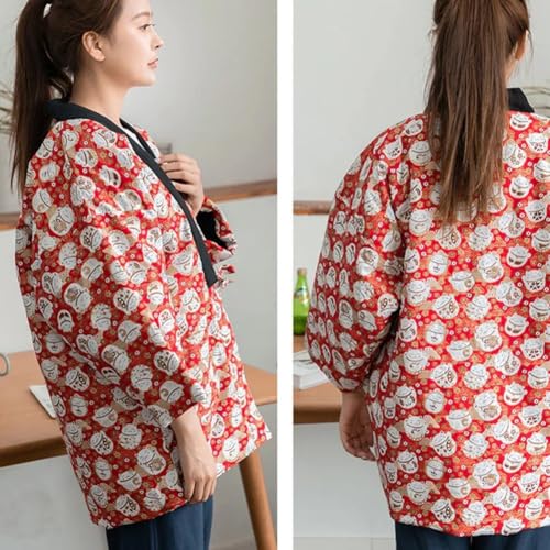 Ropa de abrigo estilo japonés y cárdigan ligero de algodón 7