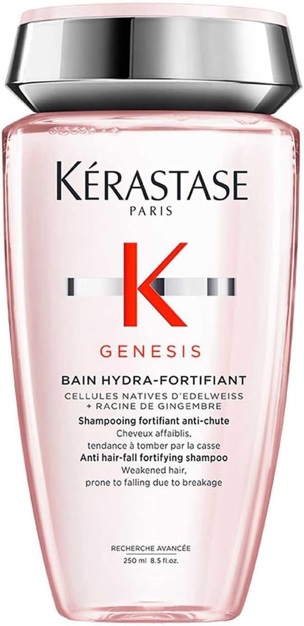 Kérastase | Stärkende Haarkur für feines und brüchiges Haar, 90 ml & Kérastase | Shampoo für feines Haar, Nährendes und kräftigendes Haarbad gegen Haarverlust, Bain Hydra-Fortifiant, Genesis, 250 ml