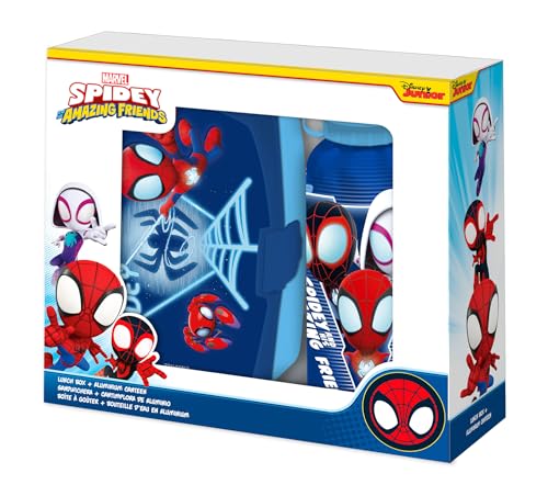 Kids Licensing Spidey Aluminium Trinkflasche 500ml + Sandwichmaker