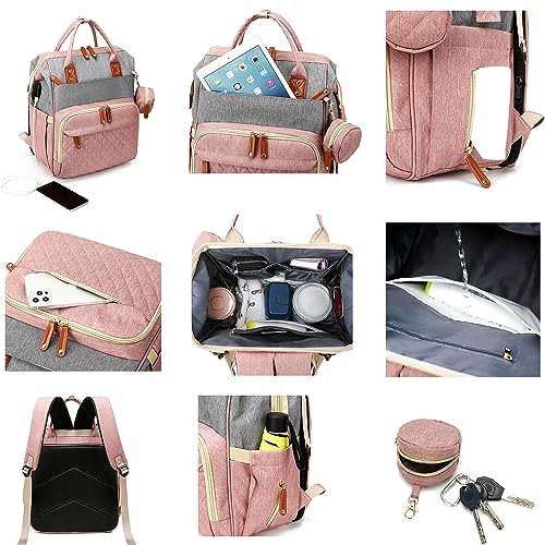 Mochilas de pañales de diseño elegante y gran capacidad con cambiador de bebé 3