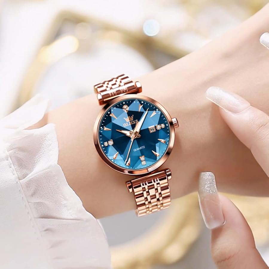 OLEVS レディース 腕時計 ハートモチーフ Amazon.com: OLEVS Women's Rose Gold Watches Heart Diamond