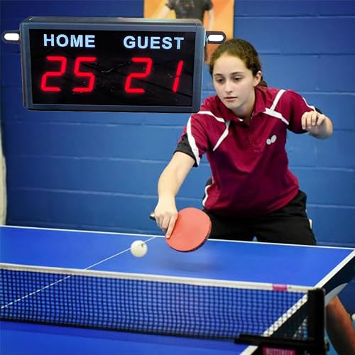 Marcador electrónico Digits, portátil con control remoto, 6 niveles de ajuste de brillo, muestra puntuaciones de 00 a 99, para baloncesto, fútbol, tenis, béisbol, bádminton y otros eventos miniatura 7