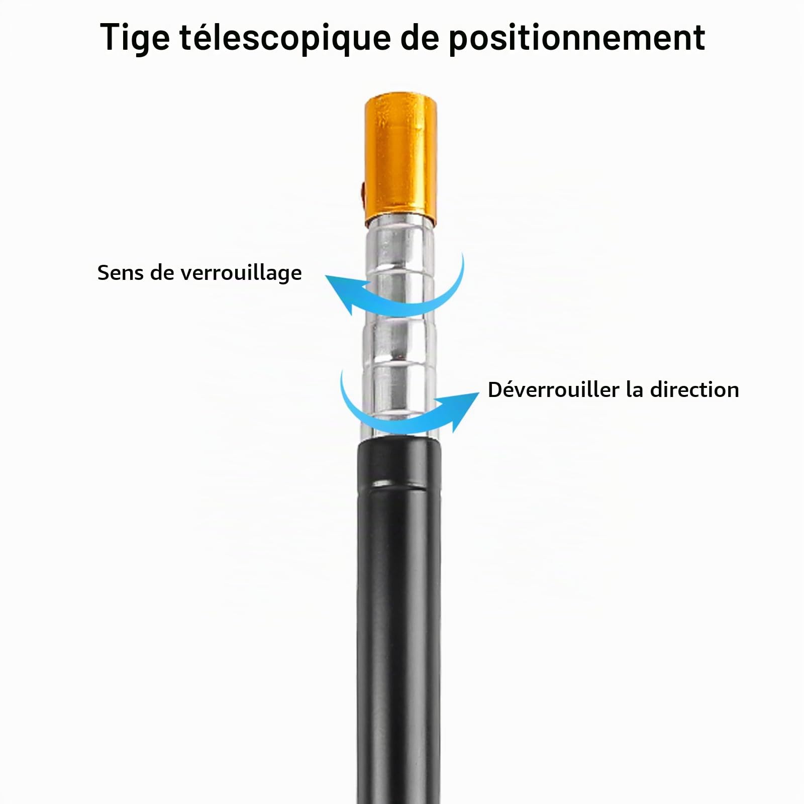 Épuisette de pêche télescopique pliable de 130 cm avec sac de rangement, longueur réglable, épuisette de pêche en nylon durable pour enfants et adultes