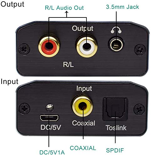 Hdiwousp OPTICAL TO RCA CONVERTER -01 Digital To Analog Audio Converter thumb #1