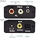 Digital to Analog Audio Converter, Hdiwousp 192 kHz DAC Digital Coaxial and Optical Toslink to Analog 3.5mm Jack and RCA (L/R) Stereo Audio Adapter with Optical Cable for HDTV Home Cinema, Aluminum