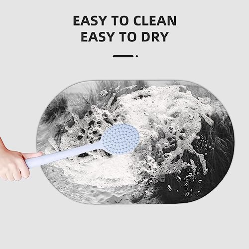 Tapis de bain plage de dunes en microfibre absorbante pour salle d'eau chic - 8