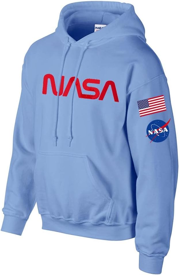 Studio 9Thirty3 NASA Hoodie – Unisex Pullover Sweatshirt with Flag & NASA Logo, Gift for Space Enthusiasts