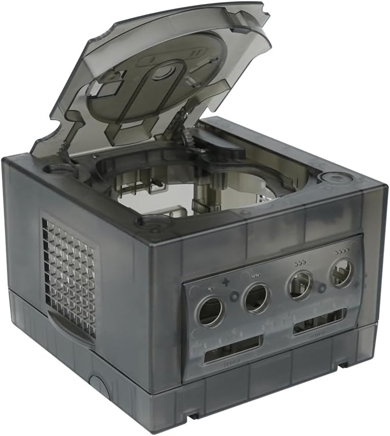 EHAOUU Semi-Transparent Console Shell Compatible with Nintendo GameCube NGC, High-Quality Replacement Housing (Black)