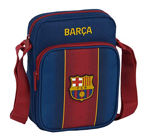 Safta Bandolera Con Bolsillo Exterior De F.c. Barcelona 1ª Equipación 20/21, Azul Marino/Granate, 160X60X220Mm