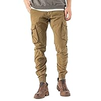 TONY BACKER Pantaloni Casual Uomo Pantaloni Cargo Uomo Pantalone Vintege G6551 (IT)