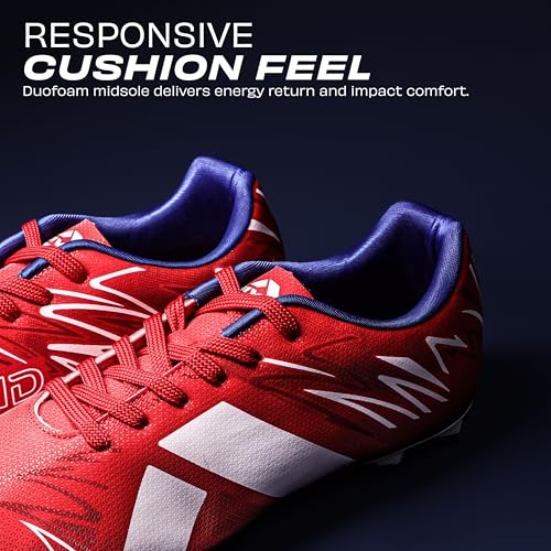Image of Nivia Country Color WC Football Studs for Men, Firm Ground Football Shoes with Duofoam Cushioning, TPU Stud Outsole, 3D TPU Upper, Football Boots with Nylon Mid Shank Support