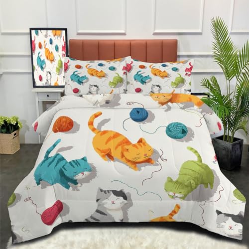 Parure de lit 4.5 tog douceur laine pour chat couette réversible jaune 200x200 - 8