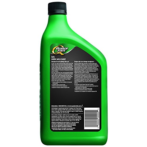 Quaker State High Mileage 10W-30 Motor Oil - 1 Quart (Pack of 6)