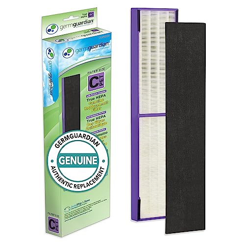 Germ Guardian FLT5250PT True HEPA GENUINE Air Purifier Replacement Filter C, with Pet Pure Treatment for GermGuardian AC5250PT, AC5000E, AC5300B, AC5350W, AC5350B, CDAP5500, and More