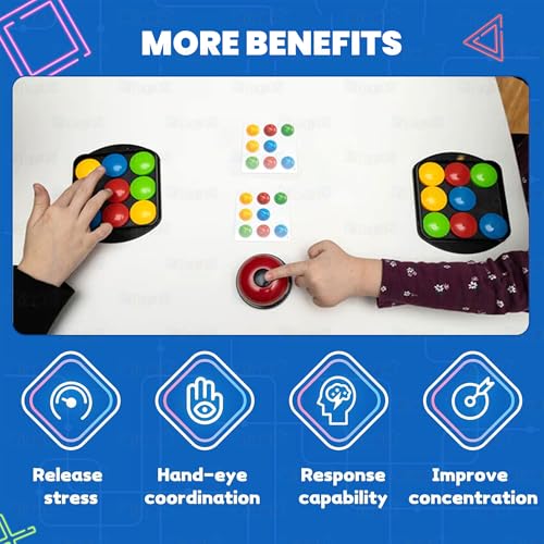 Image of Kidology Color Matching Puzzle Game for Kids 12+ Months | Builds Logical Thinking & Brain Development | Fast-Paced Board Game with Bell Cards Color Buttons | Educational Gift Boys & Girls