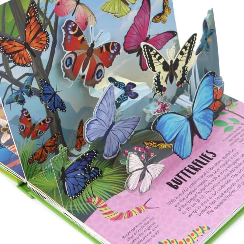 Image of Pop Up Insects Book for Kids: Bugs, Bees, Beetles, Butterflies & Discover The World of Insects | Interactive Learning | Nature's Mini Beasts | Educational Fun | Children's Nature Pop-Up Book