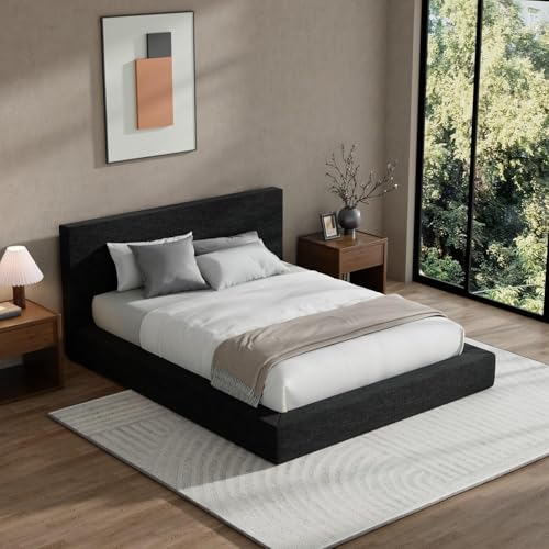Image of RECCI AirFrame Full Size Upholstered Bed Frame with Plush Padded Headboard