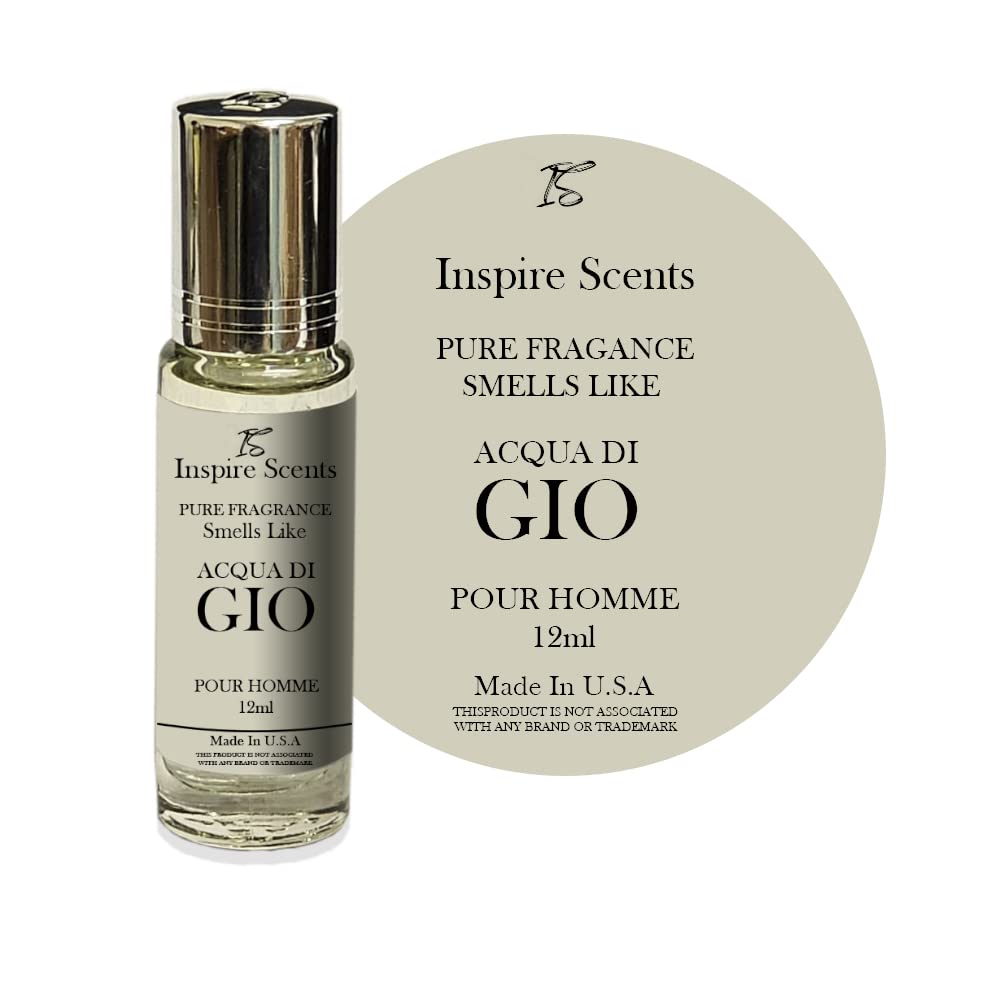 Fragrance Perfume Oils Acqua Di Geo Cologne Roll On Body Oil for Men (Pack of 1), 1.0 Fl Oz