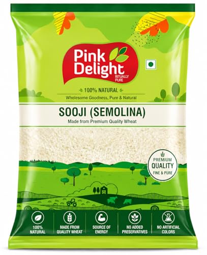 Best Indian Sweets to Make for Festive Guests 45 Pink Delight Sooji (Semolina) 400 gm | Premium Fine Rava Suji | M...
