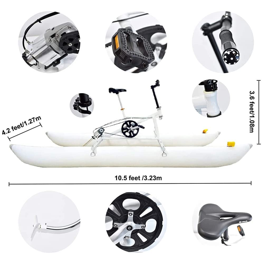 Aufblasbares Pedal-Kajakboot für See, Angeln & Wassersport, Tragbares Fahrradkajak, Outdoor-Touren-Kajak für Erwachsene