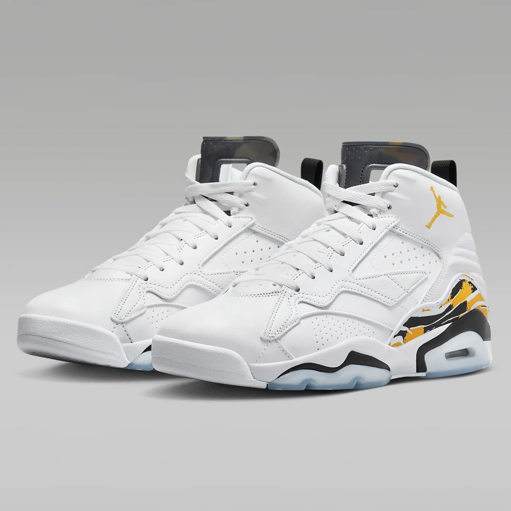 NIKE Jumpman MVP Men's Shoes (DZ4475-107, White/Black/Yellow Ochre) Size 13