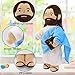 Yelakey Jesus Plush Speaks 20 of Bible Verses and 3 of Bible Music Jesus Stuffed Doll to Teach Suitable for Church Sunday School Religious Easter (Blue)