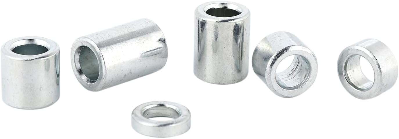 Mokuo M12 Steel Spacer 10.9 Bolt Strength Sleeve Bushings Compatible with 12MM Classic Axle,6Pcs Lenght:5/10/15/20/25/30