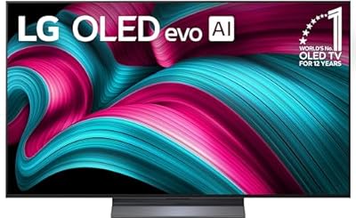 LG 55-Inch Class OLED evo AI 4K C5 Series Smart TV w/Dolby Atmos, Dolby Vision, HDR10, AI Super Upscaling 4K, Filmmaker Mode, Wow Orchestra, Alexa Built-in (OLED55C5PUA, 2025)