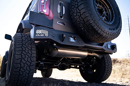 Mto Series Rear Bumper For 2021-2023 Ford Bronco | Retains Factory Backup Sensors & Tow Hitch | Accepts 37" Spare Tire On Oem Carrier | Mount (2) 3" Flush Mount Pod Lights | Dv8 Offroad #TOP2