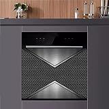 PASSE Black Dish Washer Magnet Art Magnetic Refrigerator Fridge Sticker,Black Silver Kitchen Cabinet