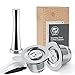 Capsule riutilizzabili Nespresso in acciaio inox, 2 cialde ricaricabili per macchine originali Nespresso + 1 manomissione + 1 cucchiaio + 1 pennello