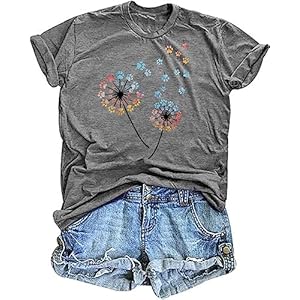 hohololo Dandelion Shirt Women Inspirational ...