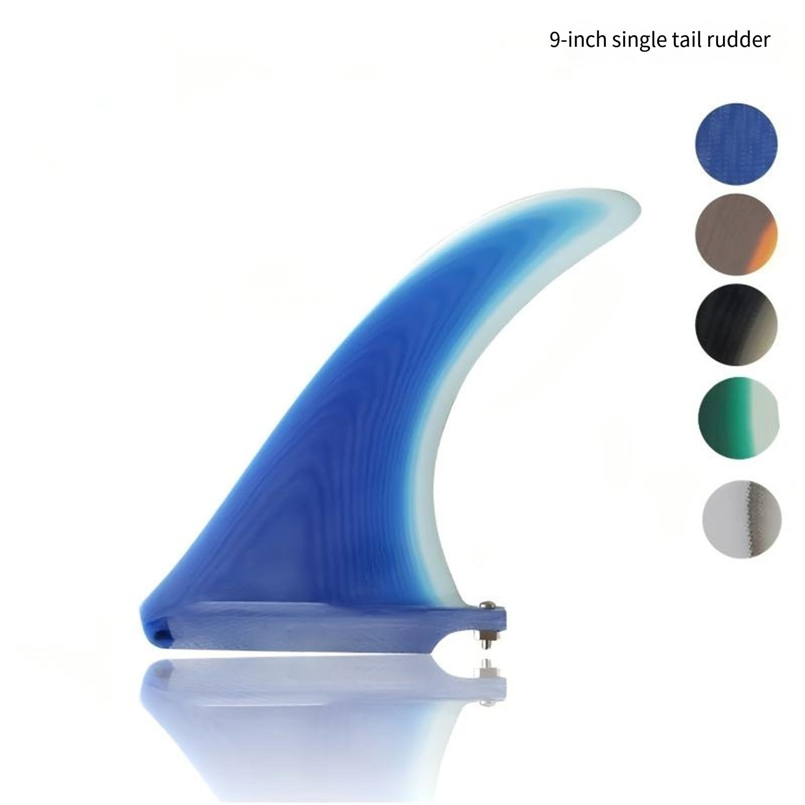 Longboard Fin Fiberglas 9 Zoll Single 1pc Surf Fins Einfach auszutauschen | For Central Surf Fin Mehrfarbige Surfboard Fin