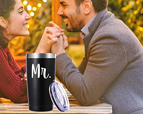 Merfefe Mr And Mrs 20Oz Tumbler Gifts.couple Engagement Bridal Shower Gifts.gifts For Newlyweds Anniversary Wedding Groom To Be Bride To Be Newly Engaged Husband & Wife.(Black/White) #TOP4
