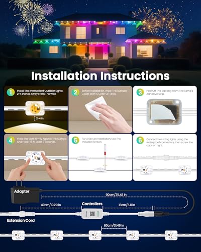 Tira de luces LED RGB para exteriores 45.72 m miniatura 3