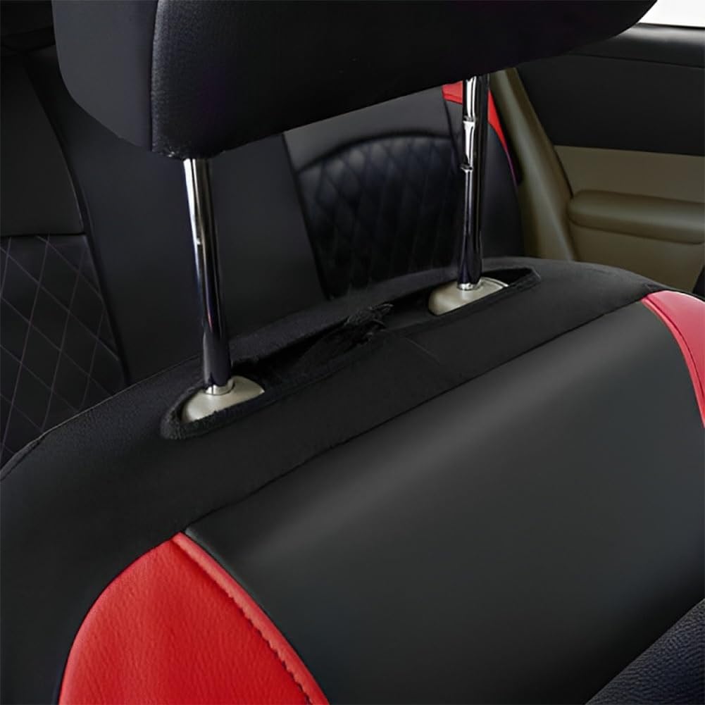 NURCIX Funda Asiento Coche,Compatible para Opel Astra（4door） 2008-2010, Delantero Trasero,A-Red