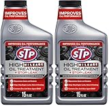 STP High Mileage Oil Treatment + Stop Leak - 15 FL OZ (Pack of 2)