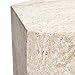 Empire Art Direct Hexagonal Travertine Stone Finish Italian Design MgO Side Accent Table, Living Room, Bedroom & Office, 14.6