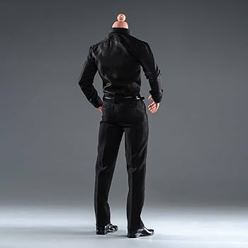 1/6 メンズ ファッション コスチューム セット ブラック F-079A 1/6 メンズ ファッション コスチューム セット ブラック F-079A