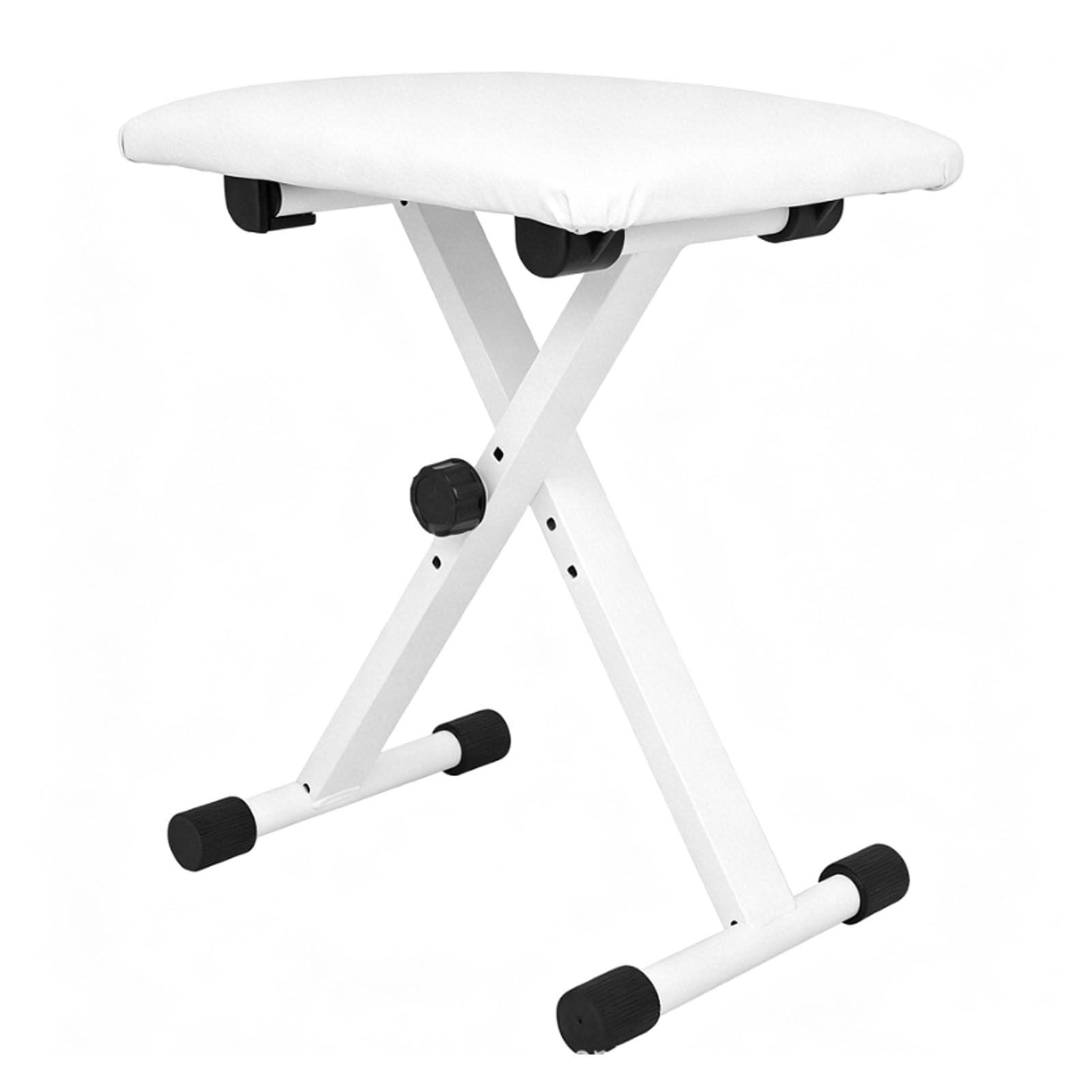 Sgabello Pieghevole Stile X con Panca per Pianoforte Regolabile in Altezza per Uso Familiare, Progettato Comodamente in Colore Bianco (WHITE)