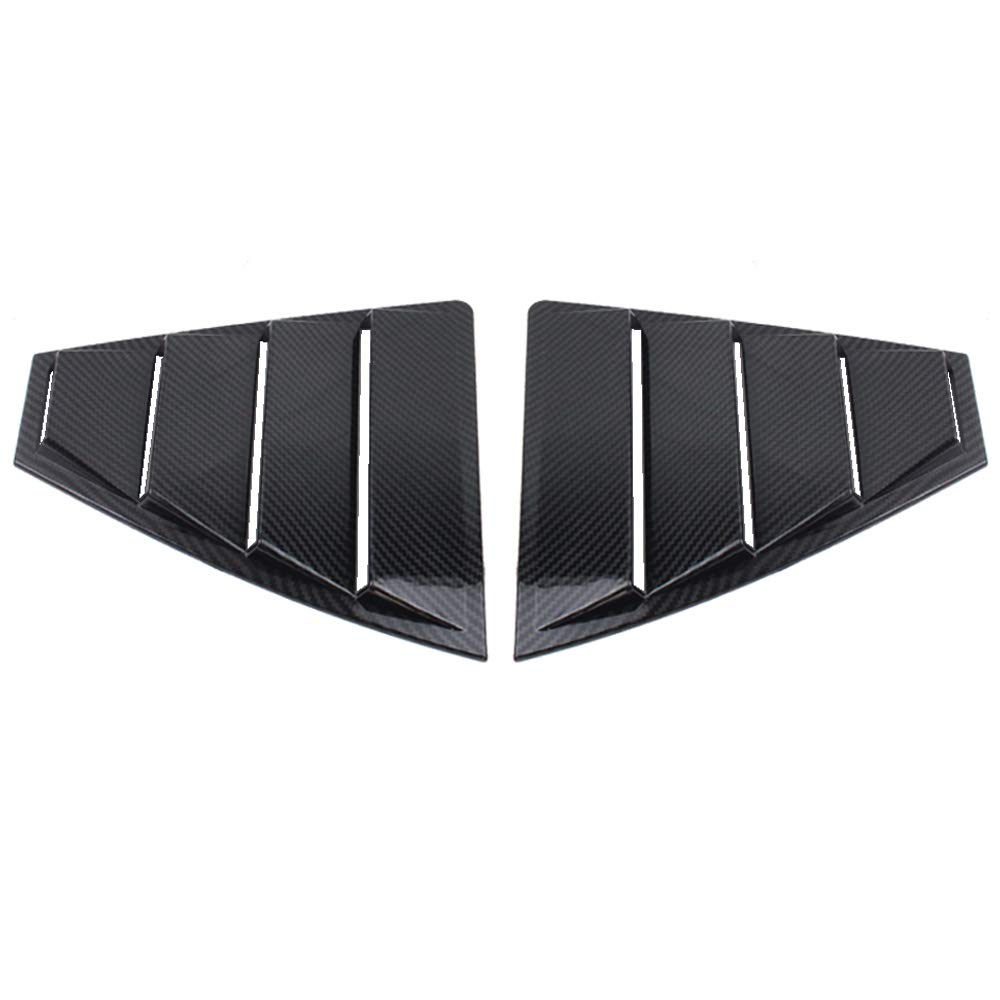 HIGH FLYING for Hyundai Elantra Sedan 2017 2018 2019 2020 ABS Back Side Window Scoop Louvers Cover 2pcs (Not Fit Hatchback Version, Carbon Fiber Grain)
