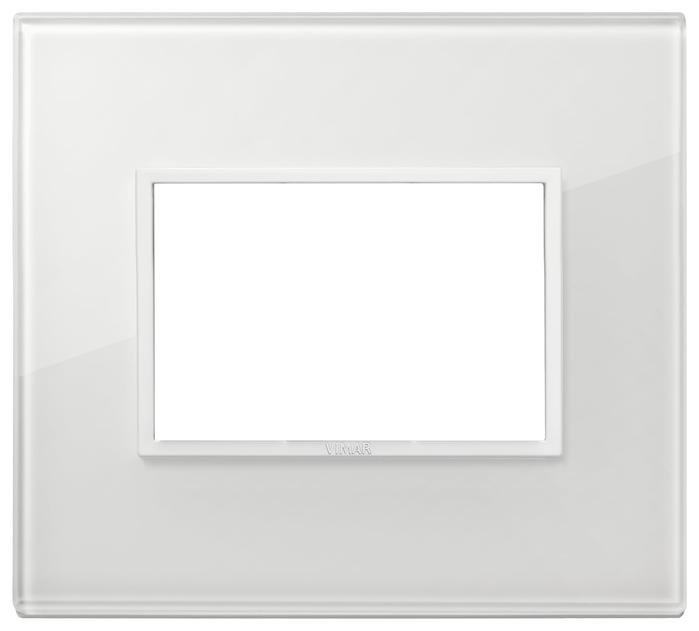 Vimar Eikon Series Evo – Plate 3 Modules Glass Series Eikon White Total Diamond
