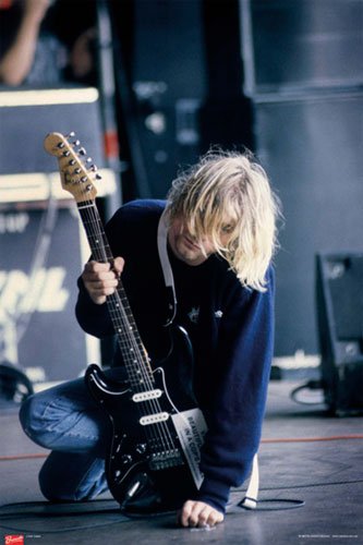 Amazon.co.jp: Nirvana – Framed音楽ポスター/印刷( Kurt Cobain Live