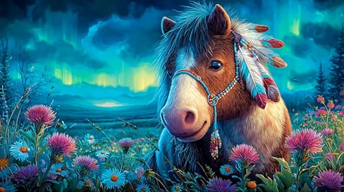 Rompecabezas de caballo imposible con 1000 piezas, un gran desafío creativo de 75x50cm