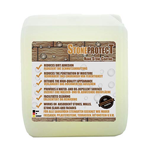 Preisvergleich Produktbild 5 L Stoneprotect SP5000 beton imprägnierung fliesen versiegelung betonversiegelung aussen marmor versiegelung terrassenplatten steinimprägnierung außen naturstein imprägnierung farblos steinrein