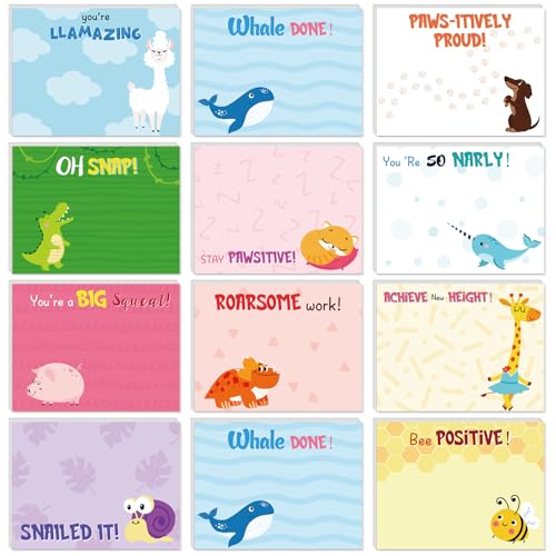 Bloc-notes adhésifs mignons Gueevin pour enseignant | Lot de 12 fournitures scolaires