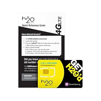 Wireless Phone Accessory H2O SIM Card for H2O Wireless - Retail Packaging - Yellow/BlackDiscontinued by Manufacturer Book
